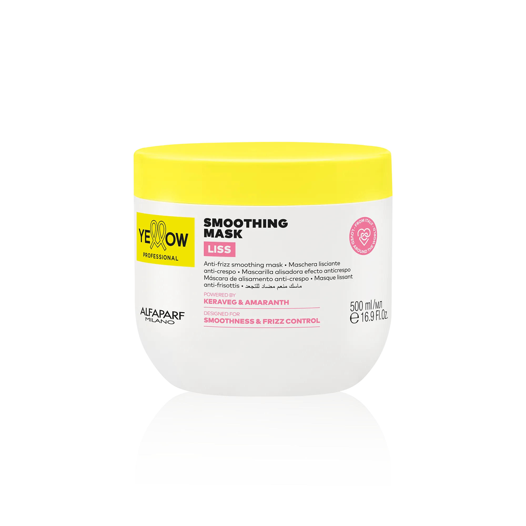 Máscara de alisamento anti-frizz para cabelos rebeldes