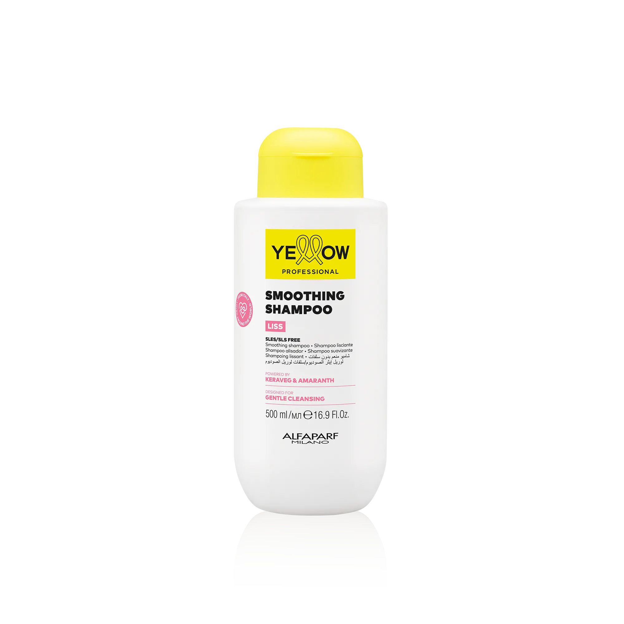 Shampoo suavizante sem SLES/SLS para cabelos rebeldes