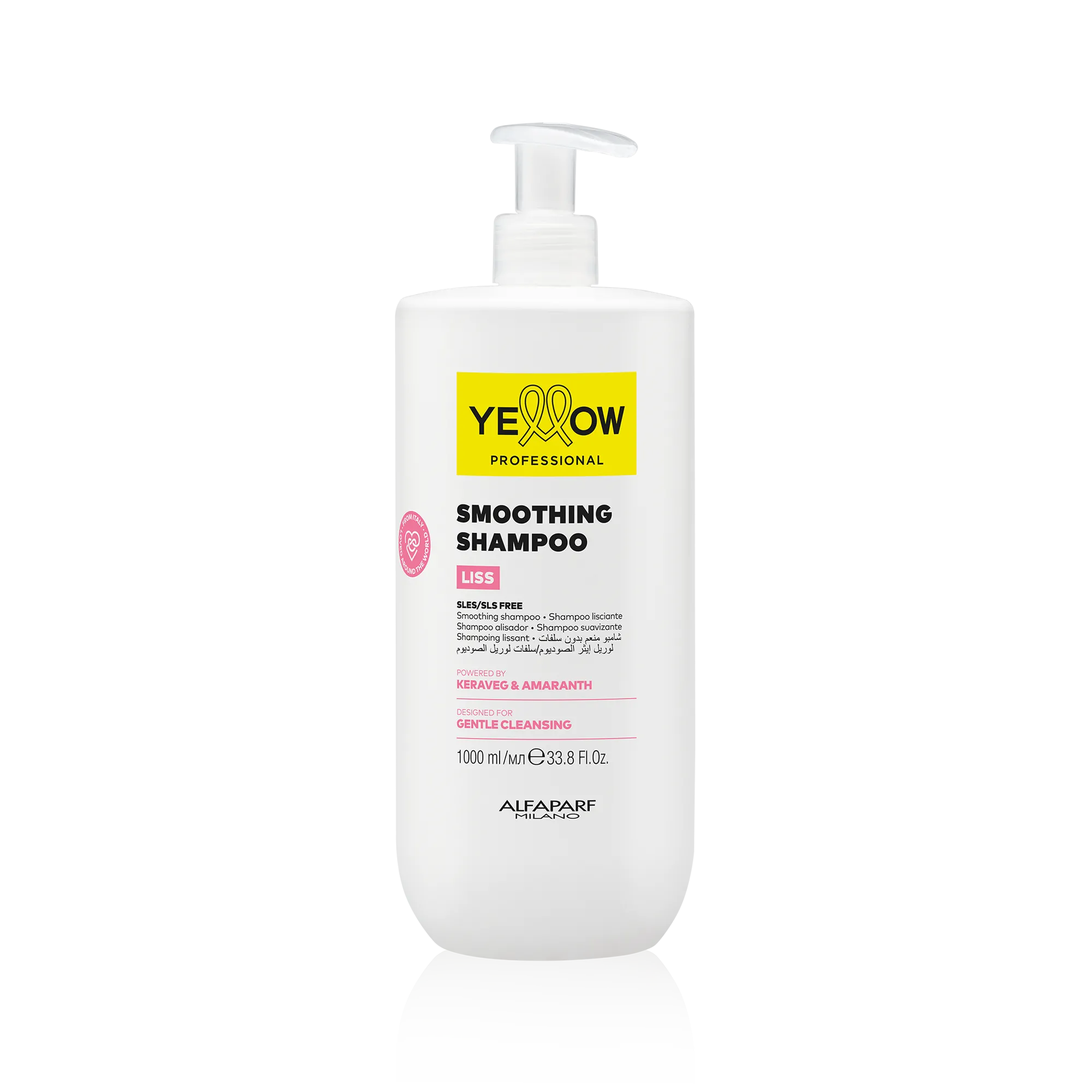Shampoo suavizante sem SLES/SLS para cabelos rebeldes